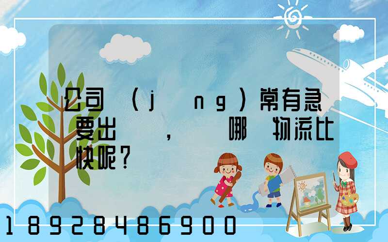 公司經(jīng)常有急貨要出，請問哪個物流比較快呢？